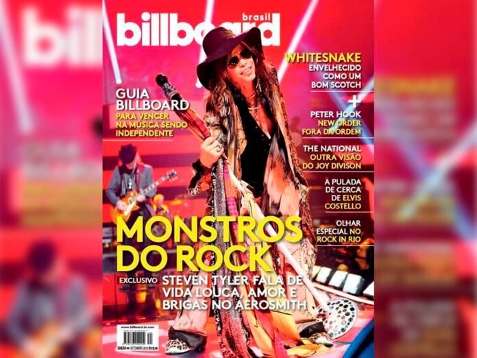 Steven Tyler é capa da Billboard Brasil do mês de outubro