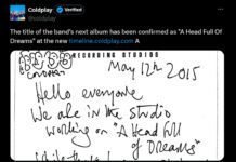 Coldplay apresenta novidades quentes no Twitter