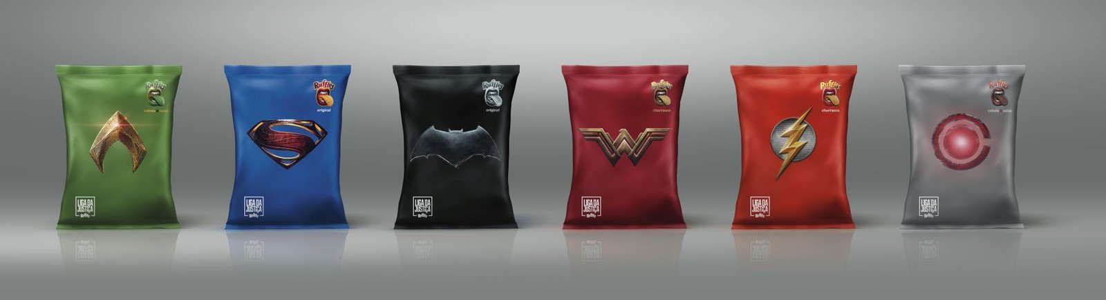 CCXP: Ruffles se veste de Cosplay e lança embalagens da 'Liga da Justiça'