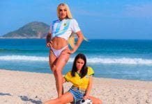 Lali e Pabllo Vittar gravam clipe de ‘Caliente’ no Rio de Janeiro Pabllo Vittar e Lali (Foto: Divulgação)