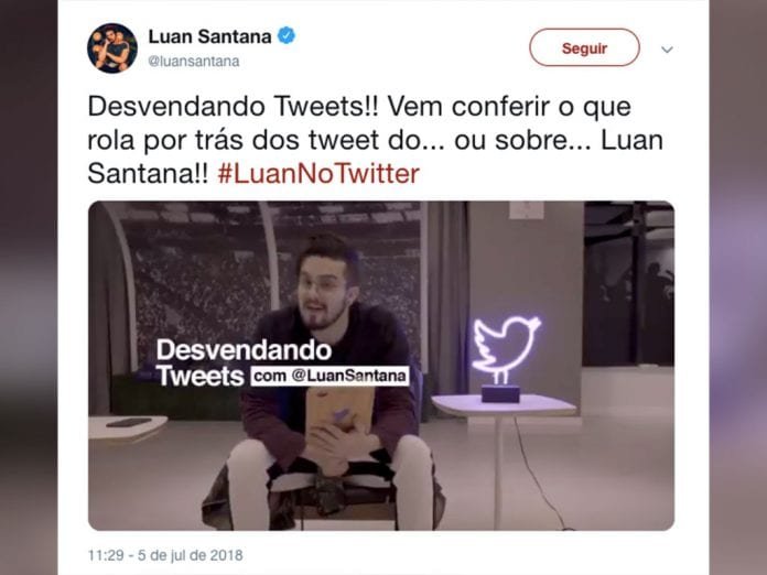 Luan Santana em "Desvendando Tweets" (Reprodução/Twitter)