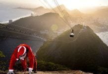 Papai Noel vai escalar o Pão de Açúcar em Natal do Bondinho Papai Noel no Pão de Açúcar (Foto: Divulgação/Bondinho/Bruno de Lima)