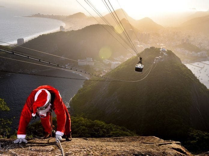 Papai Noel no Pão de Açúcar (Foto: Divulgação/Bondinho/Bruno de Lima)