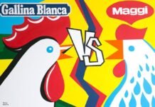 Artista pop ucraniana Pazza Pennello inaugura exposição ‘A Revolução Bipolar’, inédita no Brasil Pazza Pennello traz em seus quadros produtos surgidos na Ucrânia após a queda da Cortina de Ferro (Divulgação)