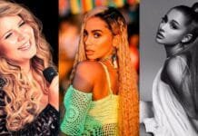 Marília Mendonça, Anitta e Ariana Grande são as mulheres mais ouvidas no Spotify no Brasil Marília Mendonça, Anitta e Ariana Grande (Fotos: Divulgação)