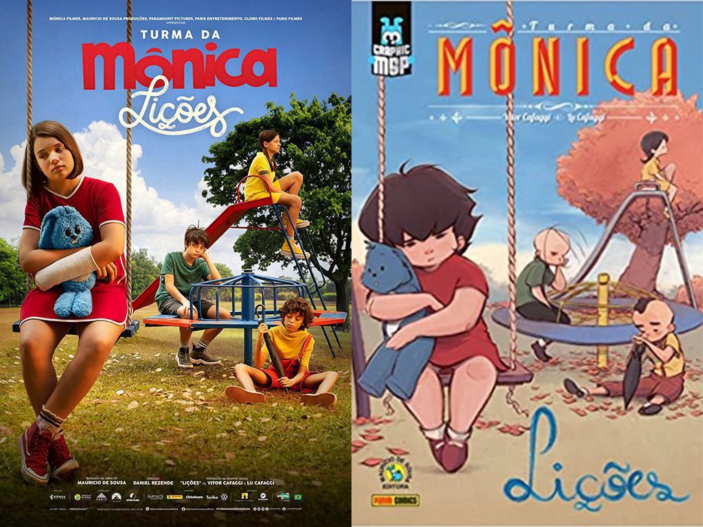 A um mês da estreia nos cinemas, "Turma da Mônica - Lições" revela novo cartaz inspirado na Graphic MSP de Vitor e Lu Cafaggi (Foto: Serendipity Inc.)