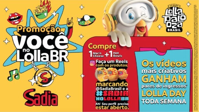 Sadia lança promoção com ingressos para o Lollapalooza Brasil 2023