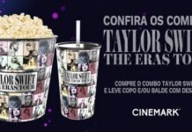 Cinemark exibe sessões de ‘Taylor Swift: The Eras Tour’ com combo especial Pré-venda do combo para o "The Eras Tour" acontece pelo app da rede Cinemark