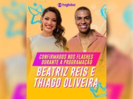 Thiago Oliveira e Beatriz Reis são anunciados como os novos rostos dos flashes do BBB25 (Foto: Divulgação/TV Globo)