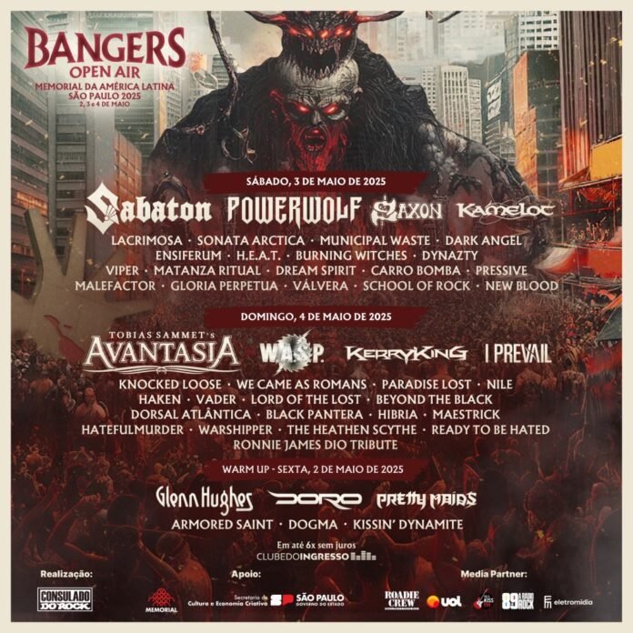 Festival Bangers Open Air trará lendas e novidades do metal em maio