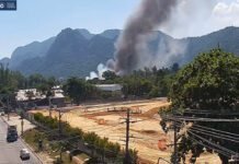 Incêndio destrói parte de cenários das próximas novelas das 19h e 18h da Globo (Foto: Centro de Operações Rio)