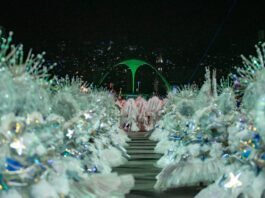 Mocidade trouxe um desfile que impressionou pela sua grandiosidade e pela força de seu enredo (Foto: Eduardo Hollanda)