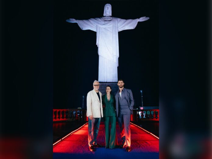 Brasil recebe elenco de 'Superman' com ação social no Cristo (Foto: IHF/Santos)