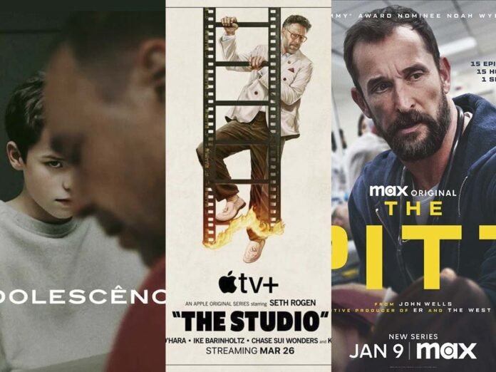 Emmy 2025 premia 'Adolescence', 'The Studio' e 'The Pitt' (Fotos: Divulgação)