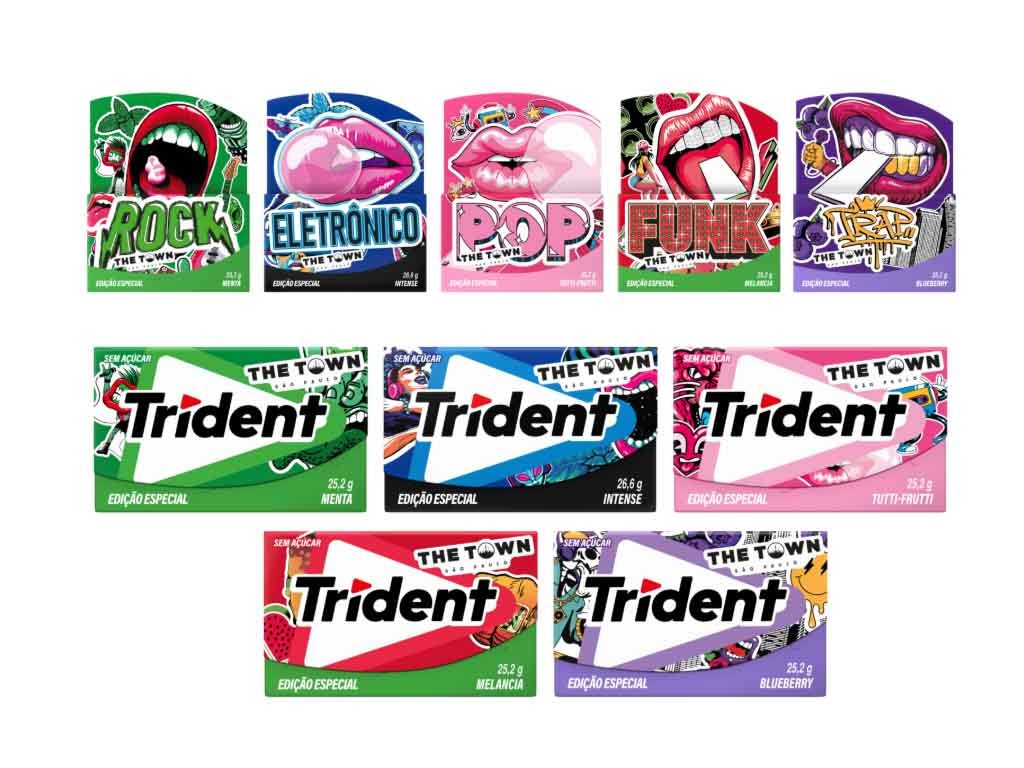 Trident lança embalagens temáticas e ativações em The Town 2025 (Foto: Divulgação) Trident lança embalagens temáticas e ativações em The Town 2025 (Foto: Divulgação)