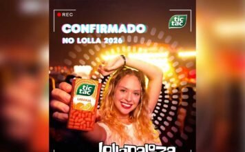 Tic Tac renova parceria com o festival Lollapalooza Brasil 2026 Parceria amplia conexão entre Tic Tac e público jovem no país (Foto: Divulgação)