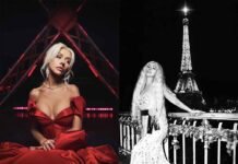 Christina Aguilera lança single natalino gravado na Torre Eiffel Christina Aguilera lança novo single natalino 'Someday At Christmas - Live From The Eiffel Tower' presente em seu filme e álbum ao vivo (Foto: Simon Emmet)