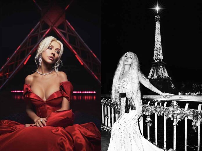 Christina Aguilera lança novo single natalino 'Someday At Christmas - Live From The Eiffel Tower' presente em seu filme e álbum ao vivo (Foto: Simon Emmet)