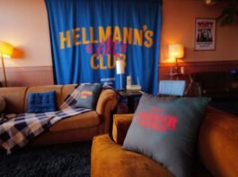 Hellmann’s cria ‘Fire Club’ e promove evento especial de ‘Stranger Things’ Em celebração ao lançamento da quinta e última temporada de Stranger Things, Hellmann’s promoveu Watch Parties imersivas que reuniram fãs para assistirem ao season premiere em um ambiente totalmente inspirado pela série (Foto: Buena Onda)