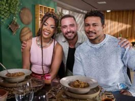 Xamã e Marvvila participam de ‘Diogo na Cozinha’ no GNT nesta quarta Xamã e Marvvila são os convidados de 'Diogo na Cozinha' desta quarta (18) no GNT (Foto: GNT/Luiza Barreto)