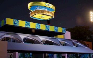 Sapucaí ganha ‘Camarote Suspenso’ do Mercado Pago a 25 metros de altura Mercado Pago instala camarote elevado no Setor 9 da Sapucaí no Carnaval RJ (Foto: Divulgação)