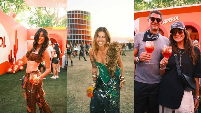 Convidados circulam pelo Aperol Day Club durante o evento (Fotos: João Almeida)