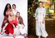 ‘Saia Justa’ estreia temporada com Ana Paula Renault no GNT Eliana, Bela Gil, Erika Januza, Juliette e Tati Machado recebem Ana Paula Renault no sofá do 'Saia Justa' (Fotos: Divulgação)