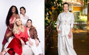 ‘Saia Justa’ estreia temporada com Ana Paula Renault no GNT Eliana, Bela Gil, Erika Januza, Juliette e Tati Machado recebem Ana Paula Renault no sofá do 'Saia Justa' (Fotos: Divulgação)
