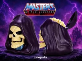 Cinépolis lança balde colecionável de ‘Mestres do Universo’ Balde colecionável da Cinépolis homenageia o personagem Esqueleto (Foto: Divulgação)