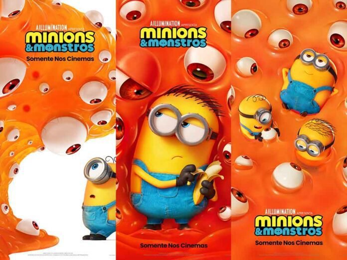 Novos pôsteres de 'Minions & Monstros' apresentam criatura inédita da trama (Fotos: Divulgação/Universal Pictures)