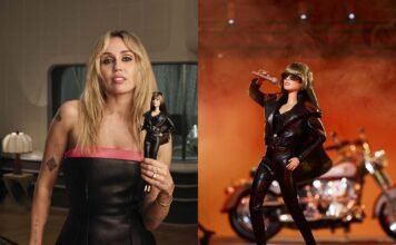 Barbie lança boneca colecionável inspirada em Miley Cyrus Barbie Signature Miley Cyrus foi inspirada no clipe 'Golden Burning Sun' (Foto: Divulgação/Mattel)
