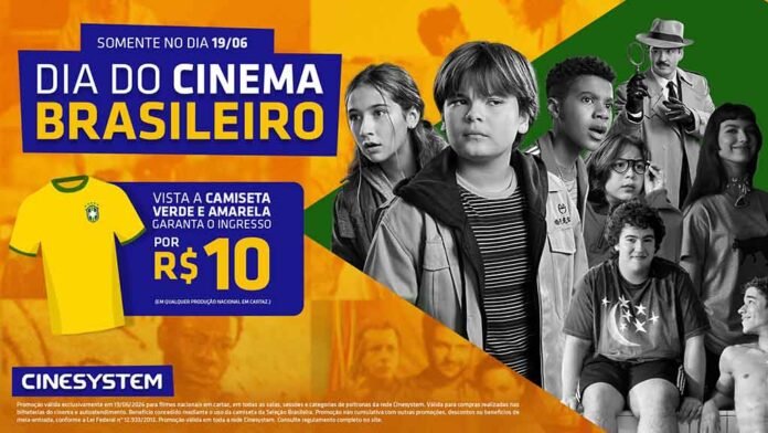 Promoção da Cinesystem celebra o Dia do Cinema Brasileiro em 19 de junho