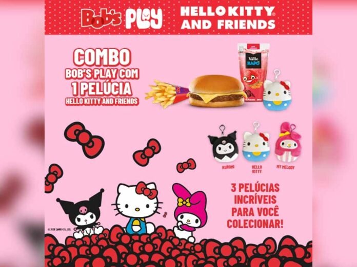 Pelúcias de Hello Kitty, My Melody e Kuromi chegam ao Bob’s Play (Foto: Divulgação/Bob's)