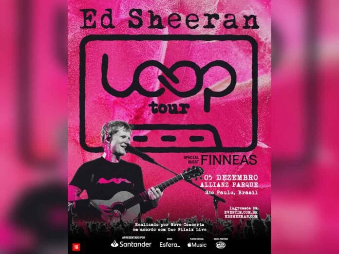 Ed Sheeran apresenta a 'Loop Tour' no Allianz Parque, em São Paulo (Foto: Divulgação)