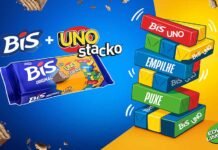 BIS lança edição limitada com UNO Stacko e transforma wafers num jogo BIS e UNO Stacko se unem em edição limitada inspirada na dinâmica do jogo (Foto: Mondelēz Brasil/Divulgação)