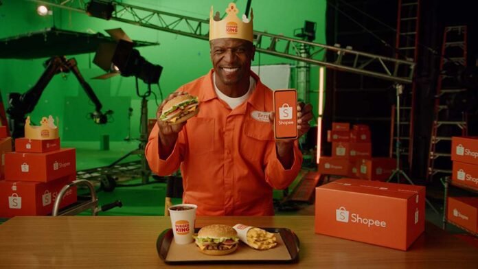 Terry Crews participa da campanha conjunta entre Shopee e Burger King (Foto: Divulgação/Burger King) Terry Crews participa da campanha conjunta entre Shopee e Burger King (Foto: Divulgação/Burger King)