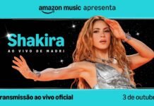Amazon Music transmite show completo de Shakira ao vivo em Madri Shakira terá show de Madri transmitido ao vivo pelo Amazon Music em 3 de outubro (Foto: Divulgação/Amazon Music)