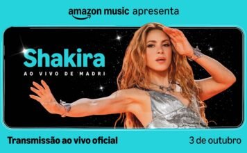 Amazon Music transmite show completo de Shakira ao vivo em Madri Shakira terá show de Madri transmitido ao vivo pelo Amazon Music em 3 de outubro (Foto: Divulgação/Amazon Music)
