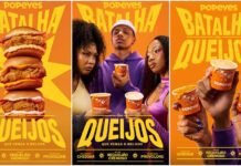 Popeyes cria batalha de rap para apresentar três sabores de molhos Popeyes lança 'Batalha dos Queijos' para apresentar três opções de 'Molhões' (Foto: Divulgação)
