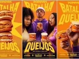 Popeyes cria batalha de rap para apresentar três sabores de molhos Popeyes lança 'Batalha dos Queijos' para apresentar três opções de 'Molhões' (Foto: Divulgação)