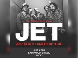 Banda australiana JET fará sua primeira apresentação no Brasil em abril de 2027 (Foto: Divulgação)