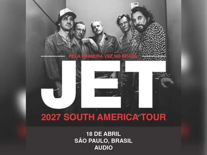 Banda australiana JET fará sua primeira apresentação no Brasil em abril de 2027 (Foto: Divulgação)