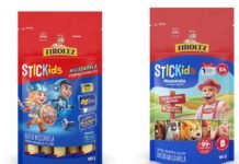 Tirolez destaca SticKids com 8g de proteína por unidade no lanche SticKids Tirolez é feito 100% de queijo mussarela e contém 8g de proteína por unidade (Fotos: Divulgação/Tirolez)